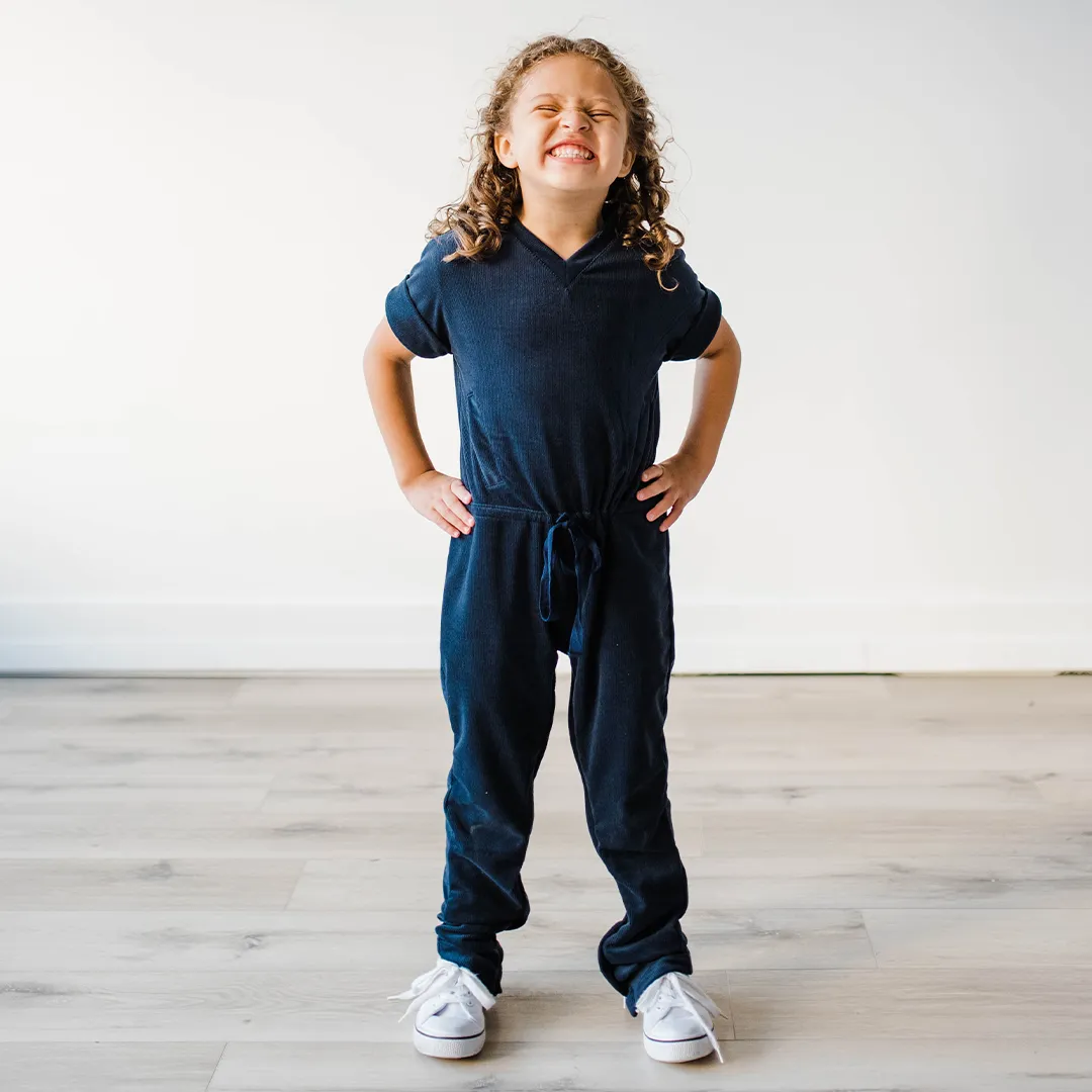 Adaptive Knit Corduroy Pants Romper