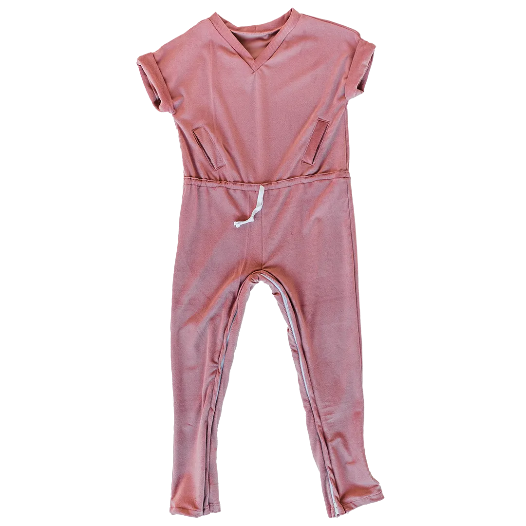 Adaptive Knit Corduroy Pants Romper