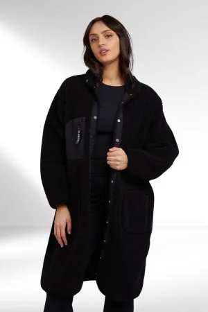 All About Eve Active Teddy Longline Jacket Black