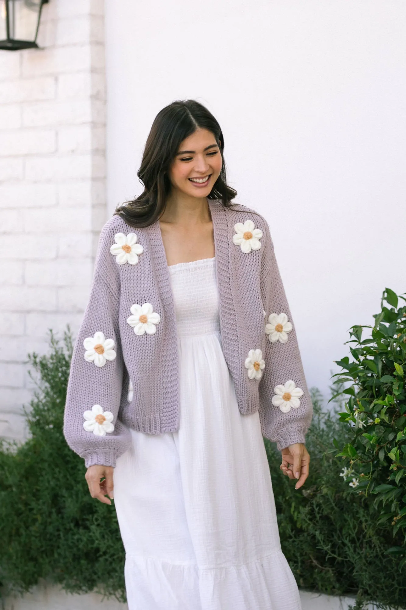 Angela Floral Knit Cardigan