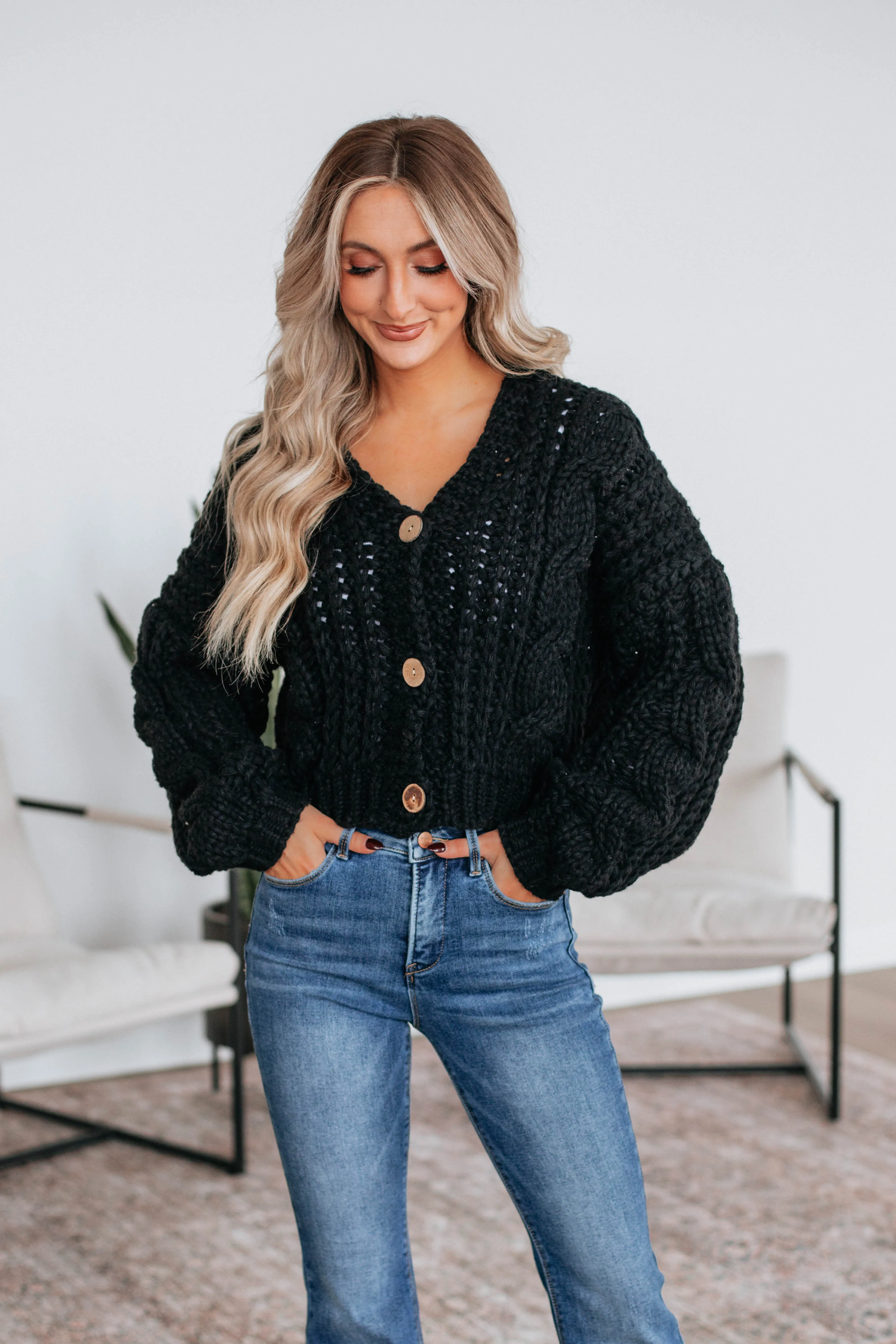 Annalise Knit Cardigan - Black