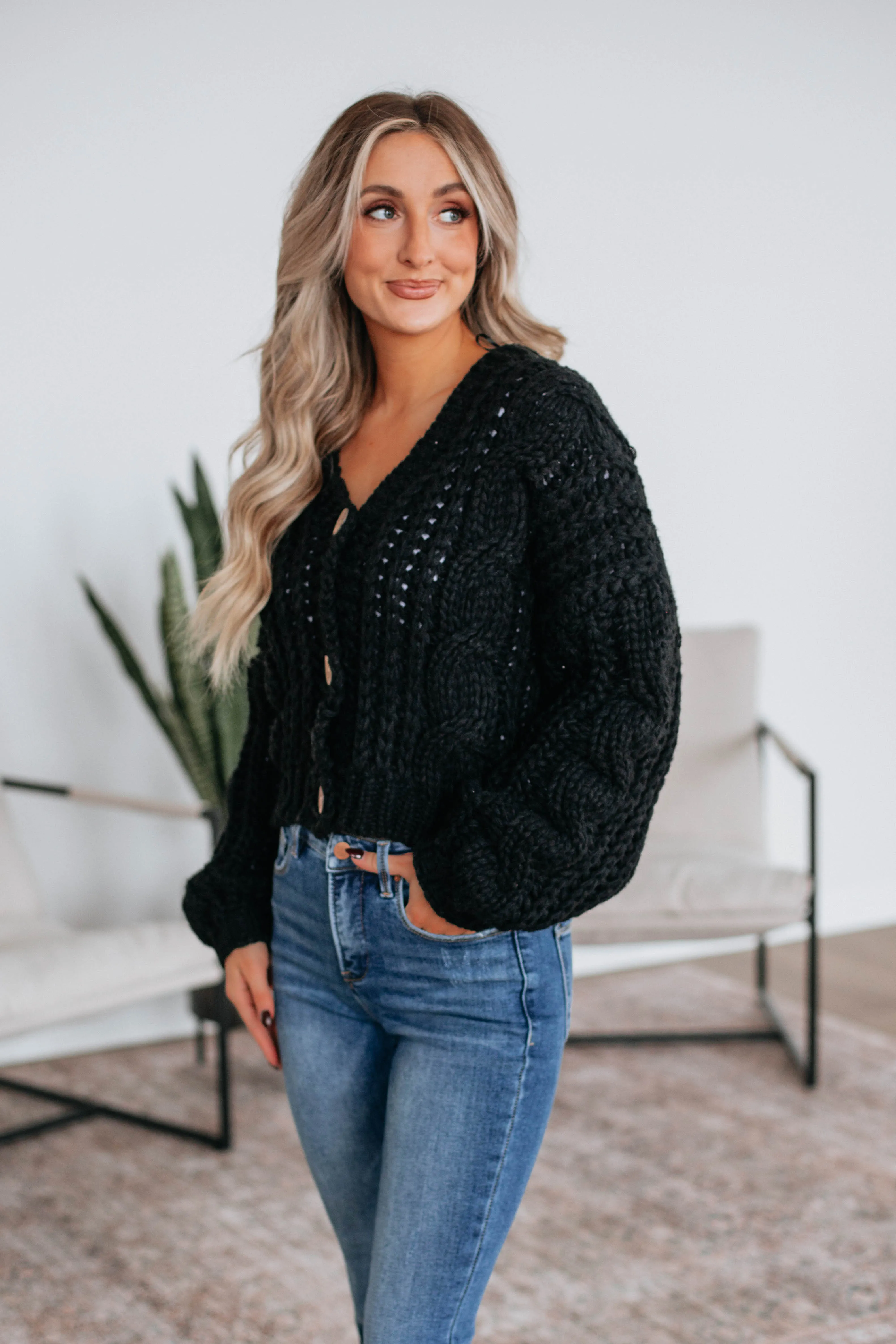 Annalise Knit Cardigan - Black