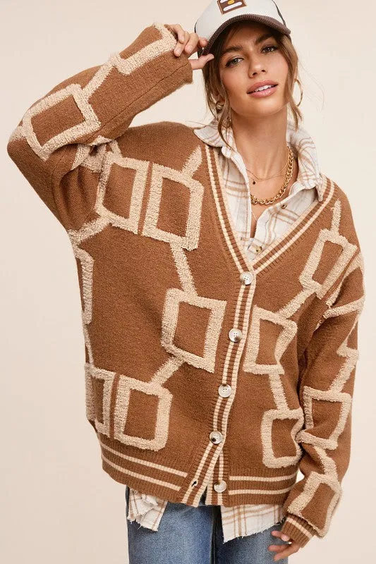 Chunky Oversized Long-Sleeved Reina Cardigan