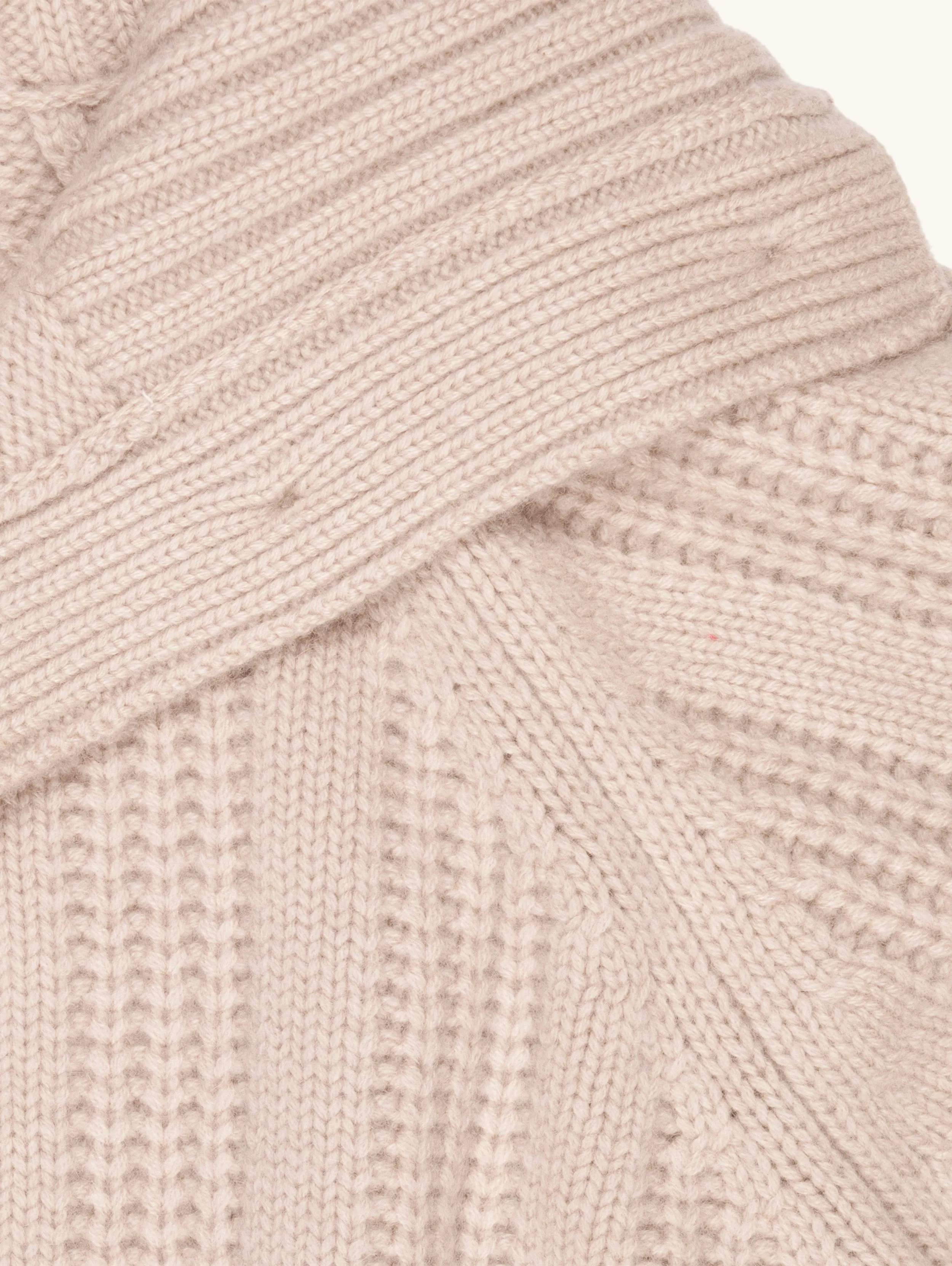 Chunky Rib Long Cashmere Cardigan