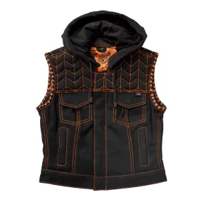 Cross Fox - Women's Club Style Motorcycle Canvas Vest  - Limited Edition