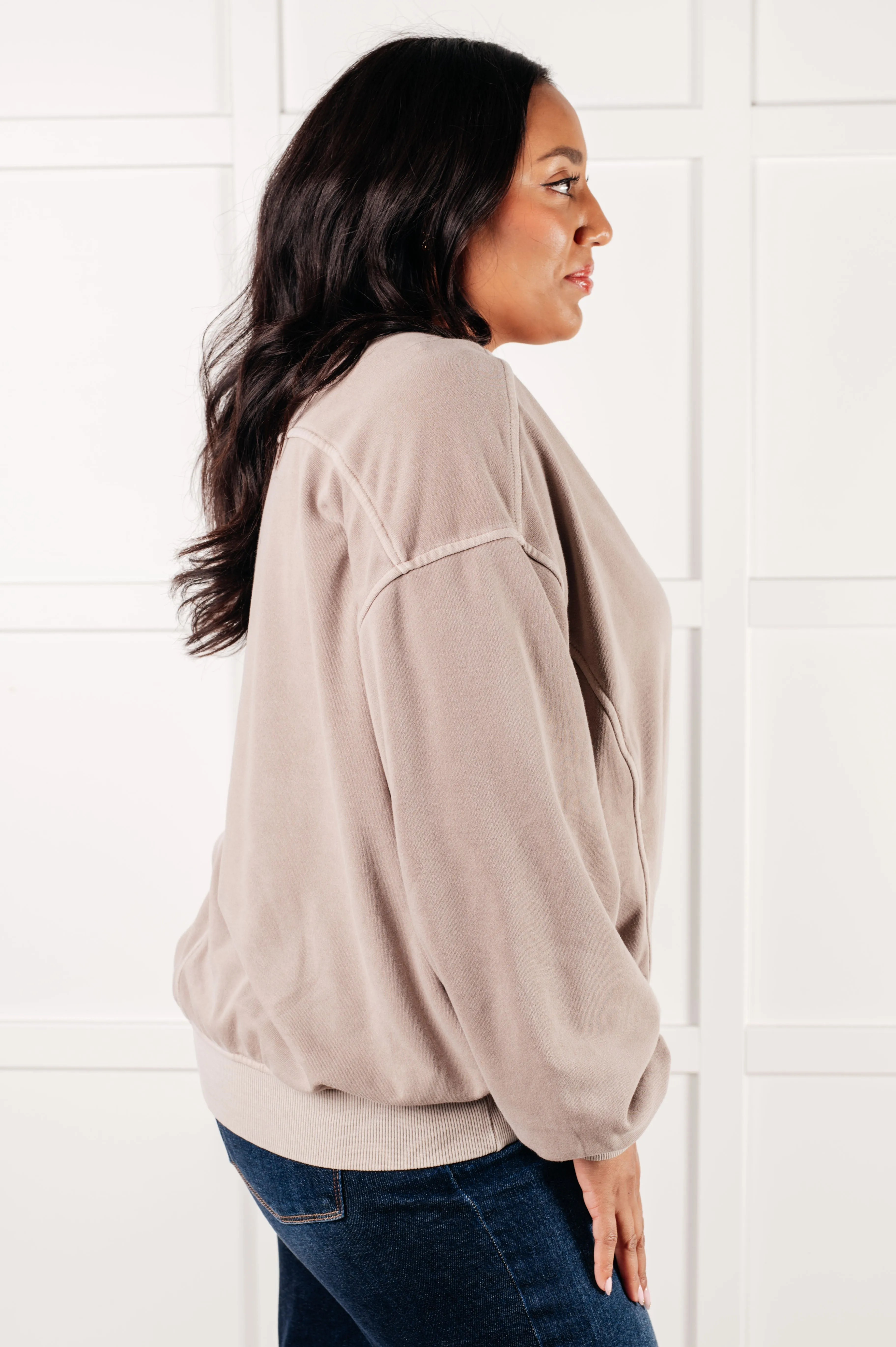 Cuddle Up Pullover in Ash Mocha