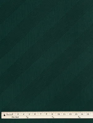 Diagonal Stretch Wide Rib Knit - Green   Black - Swatch