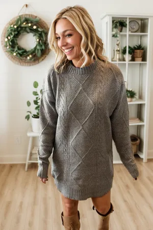 Faith Cable Knit Sweater Dresses