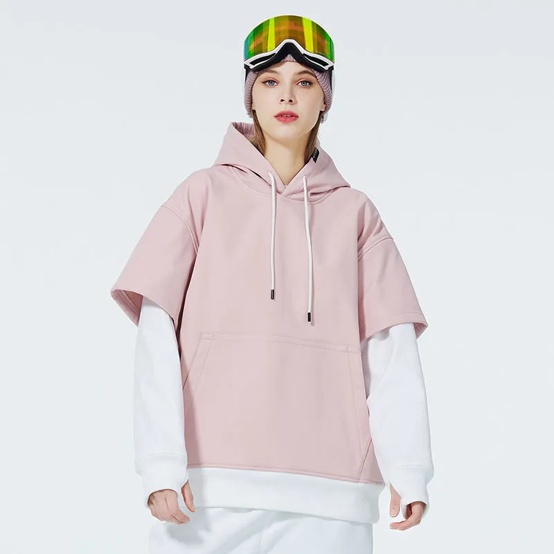 Fashion Unisex 2 In 1 Snow Hoodies Kangaroo Pocket Pullover