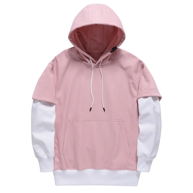 Fashion Unisex 2 In 1 Snow Hoodies Kangaroo Pocket Pullover