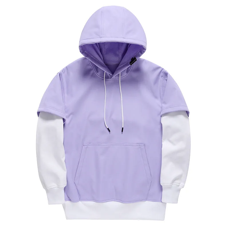 Fashion Unisex 2 In 1 Snow Hoodies Kangaroo Pocket Pullover