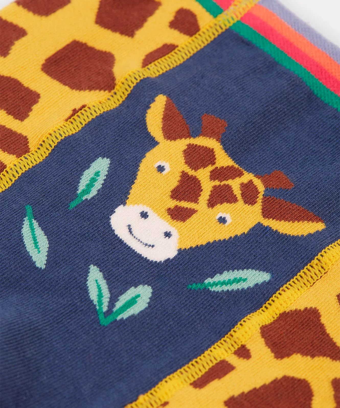 Frugi Little Knitted Leggings - Giraffe