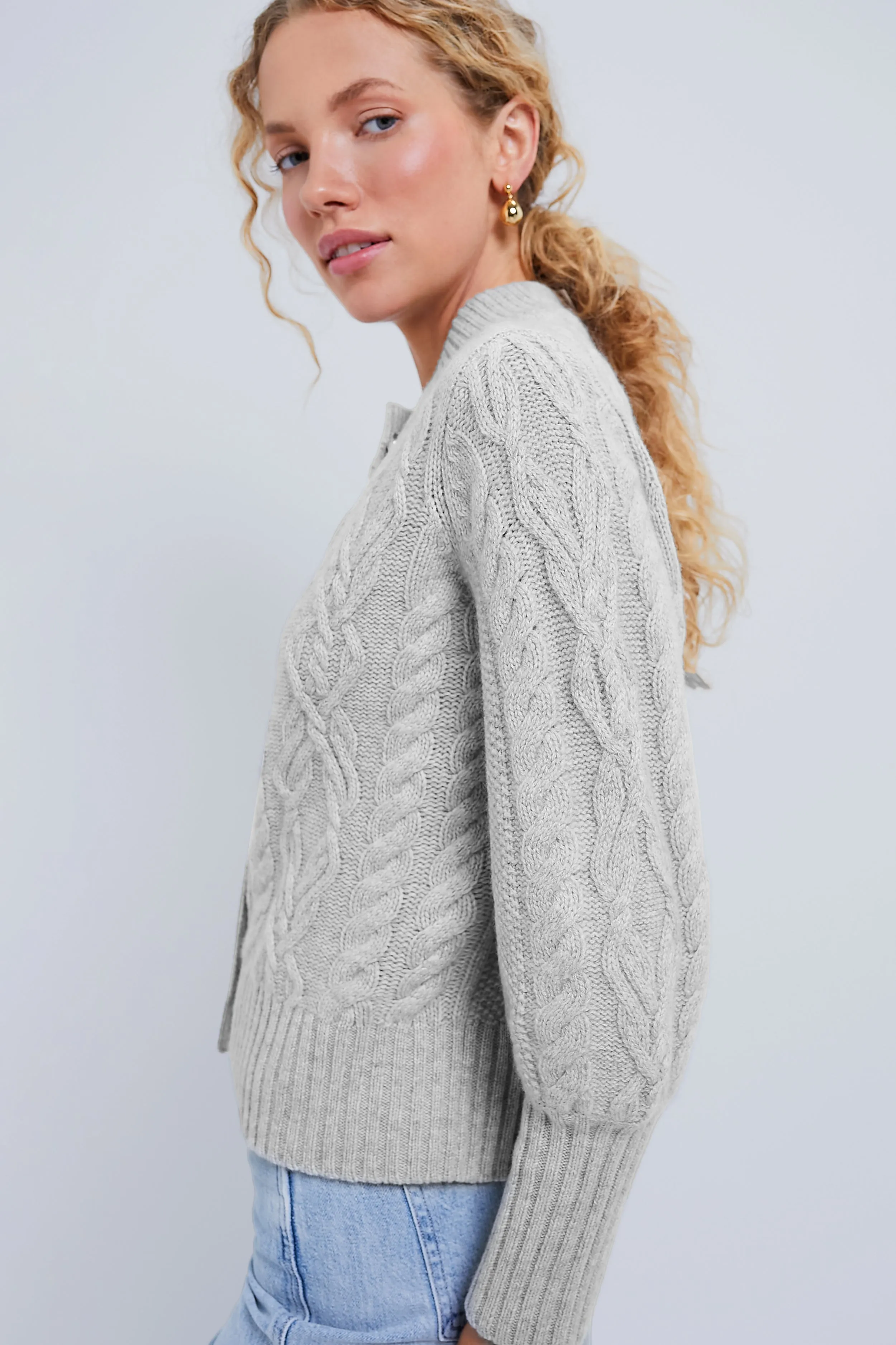 Gray Cashmere Colette Cardigan