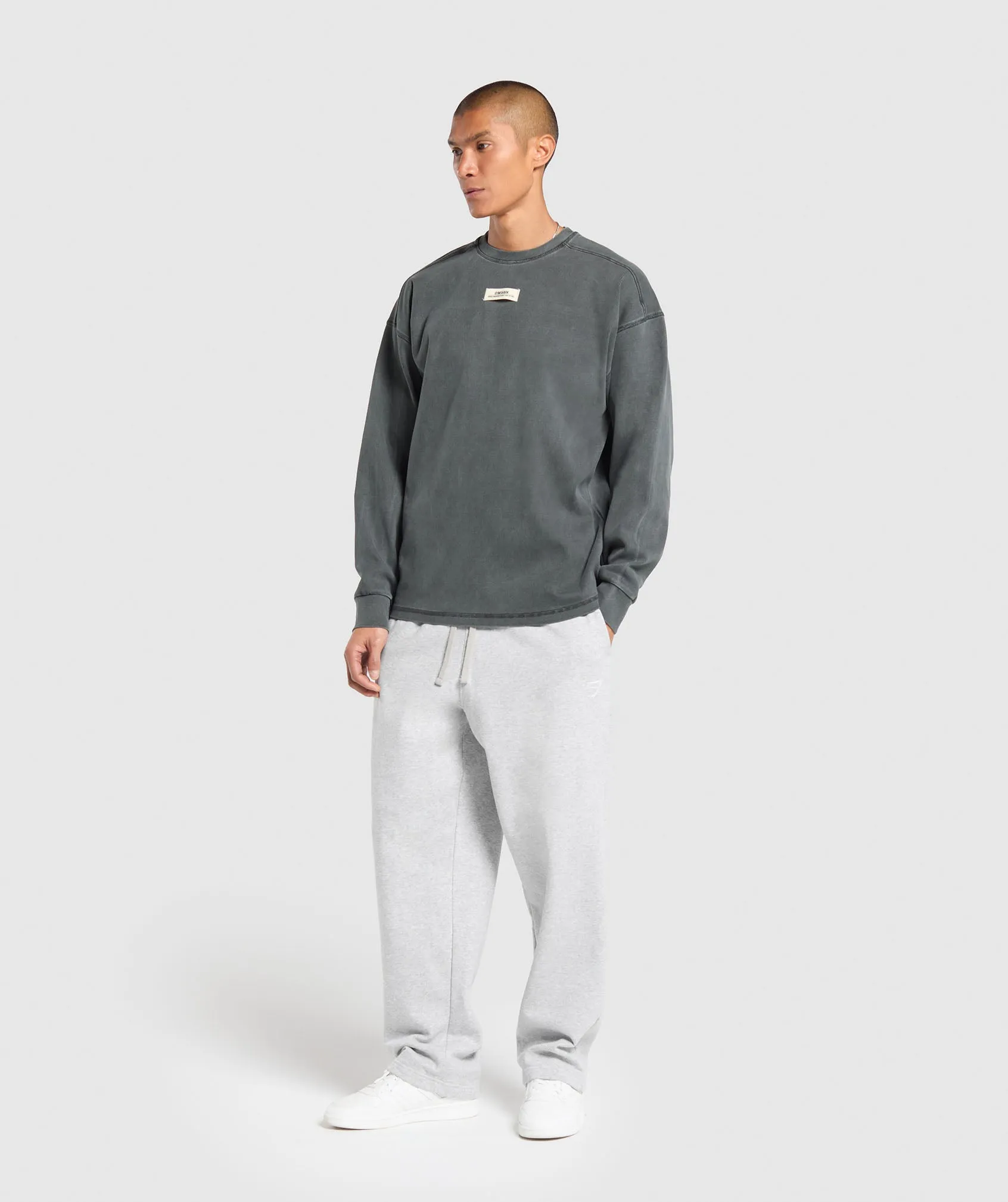 Gymshark Heavyweight Rib Crew - Asphalt Grey