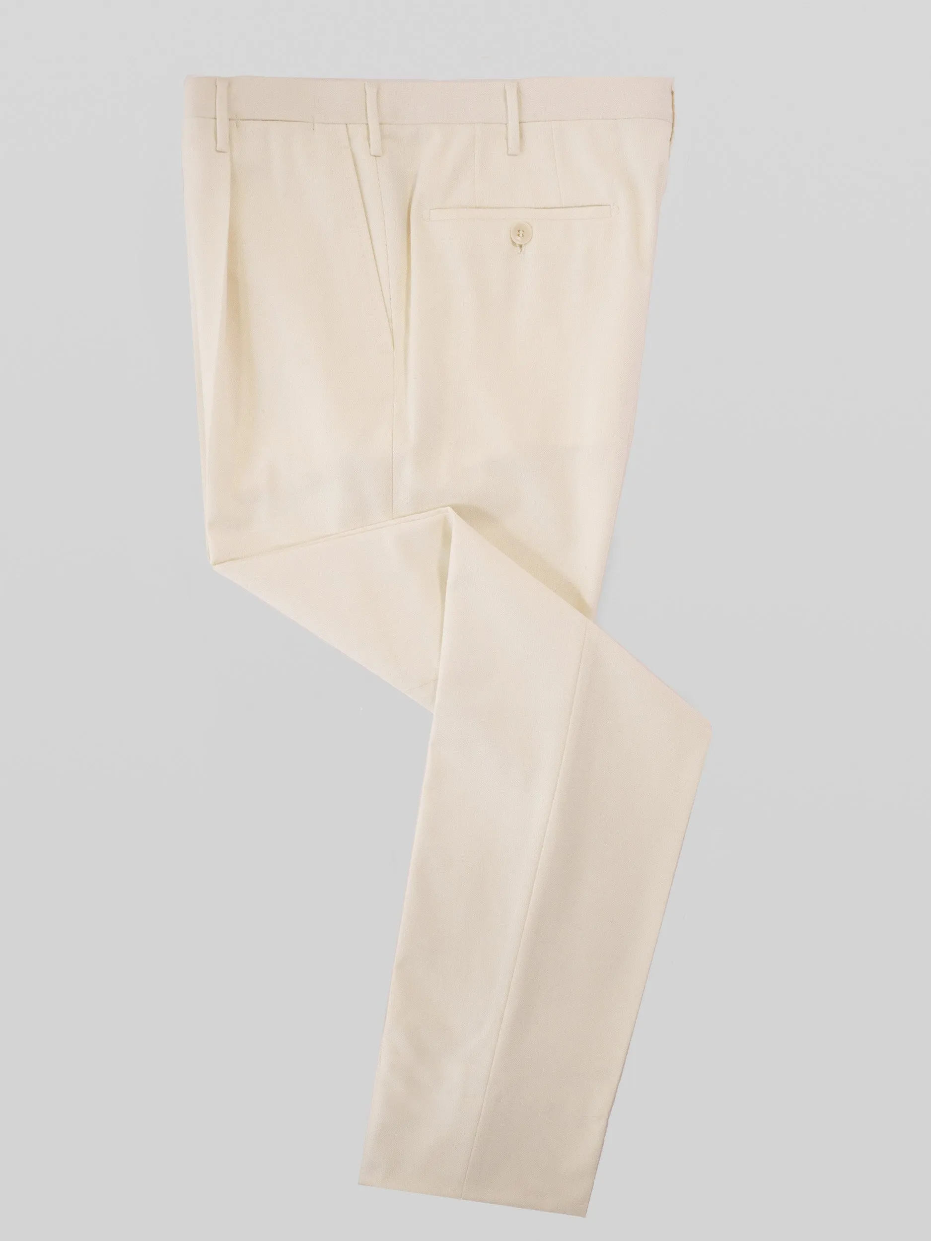 Ivory flannel trousers