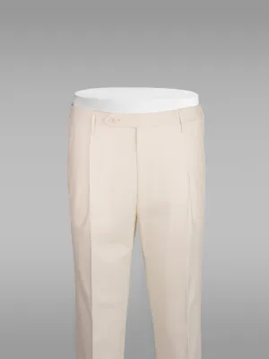 Ivory flannel trousers