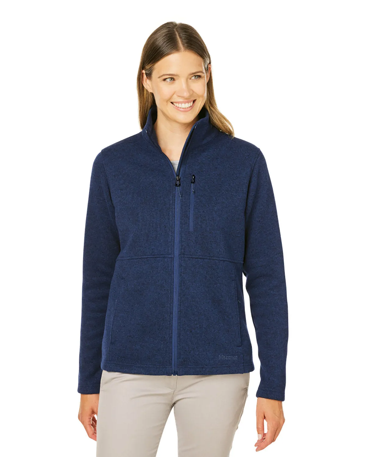 Marmot Ladies Dropline Sweater Fleece Jackets, Arctic Navy