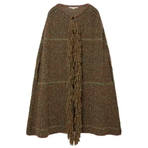 Multicoloured Tweed Knit Cape