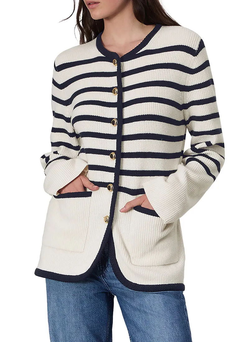 Nancy Long Stripe Cardigan