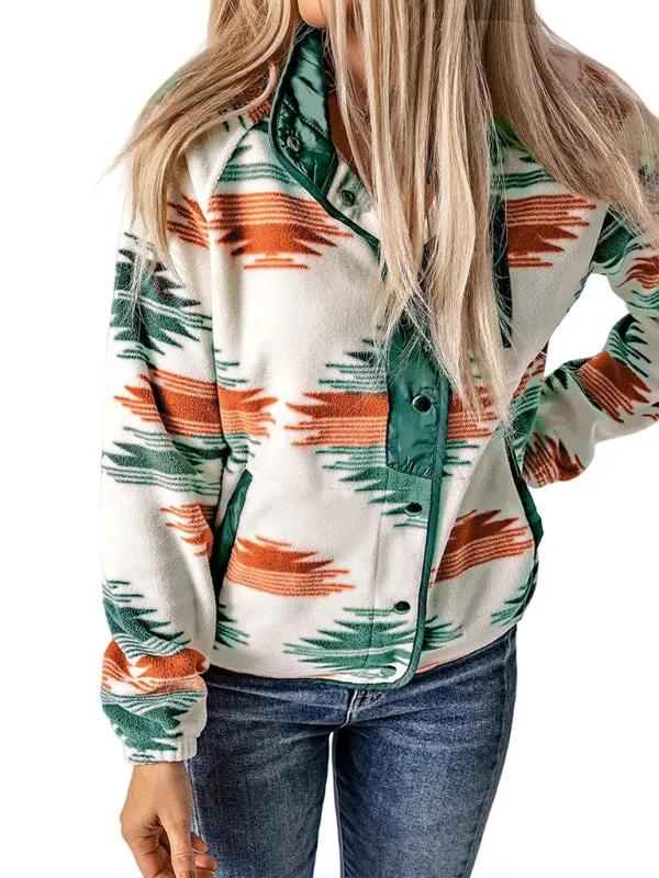 Native-Inspired Fleece Jacket for Casual Days