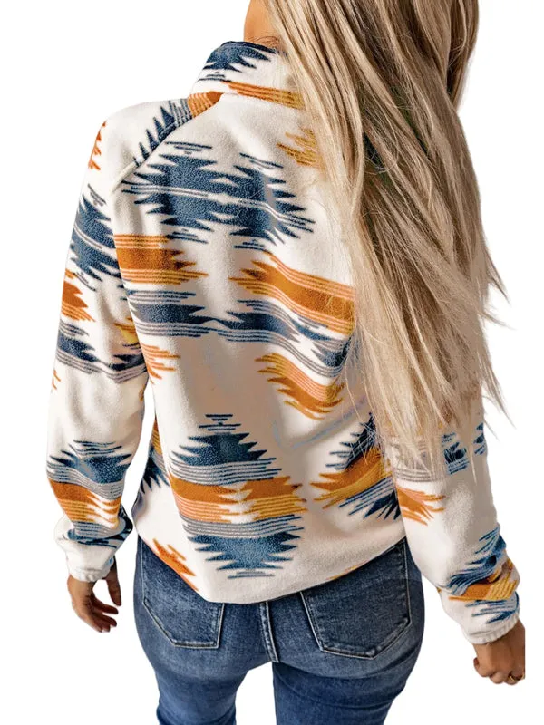 Native-Inspired Fleece Jacket for Casual Days