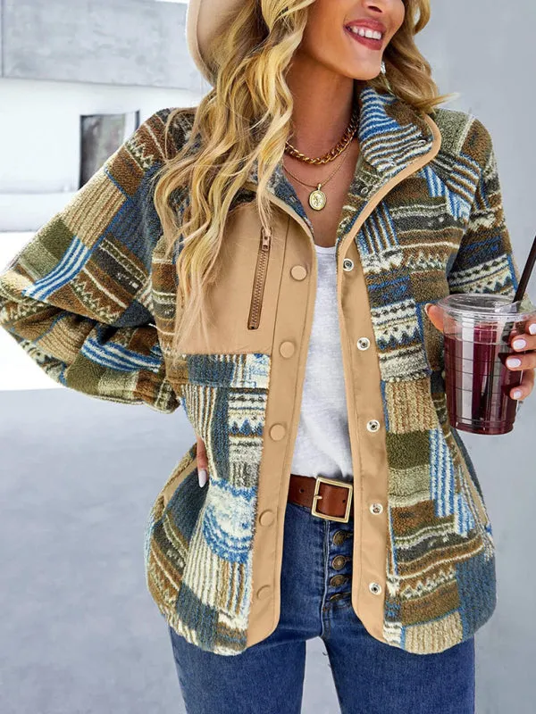 Native-Inspired Fleece Jacket for Casual Days