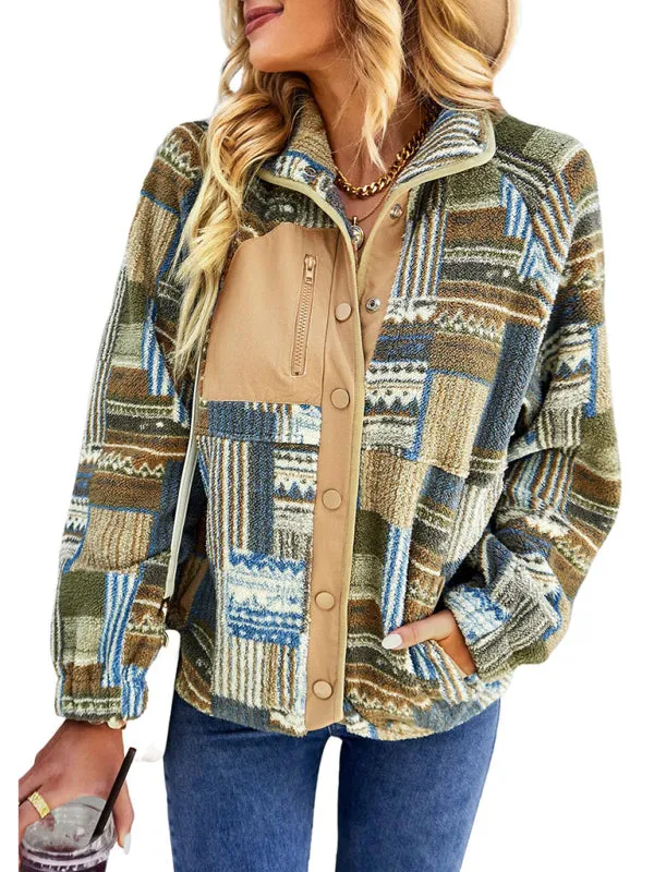 Native-Inspired Fleece Jacket for Casual Days