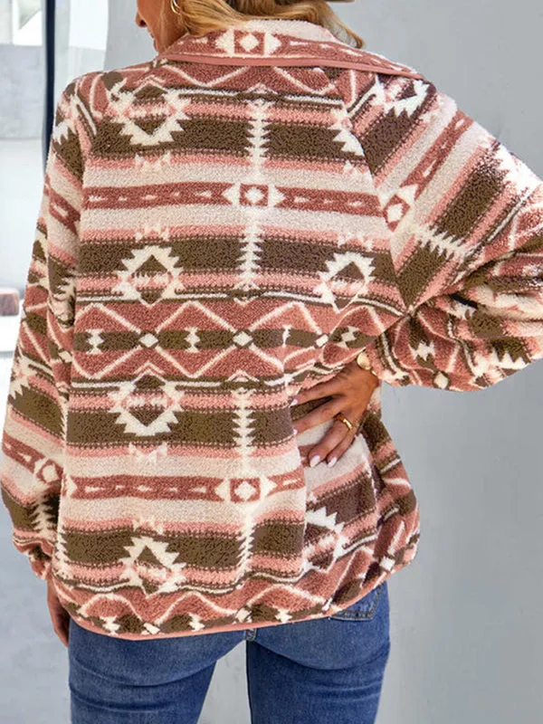 Native-Inspired Fleece Jacket for Casual Days