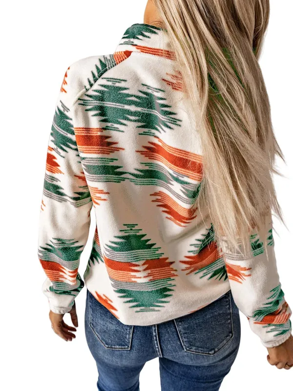 Native-Inspired Fleece Jacket for Casual Days