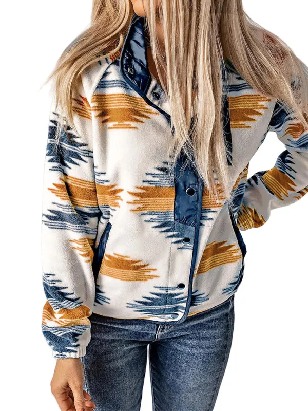 Native-Inspired Fleece Jacket for Casual Days