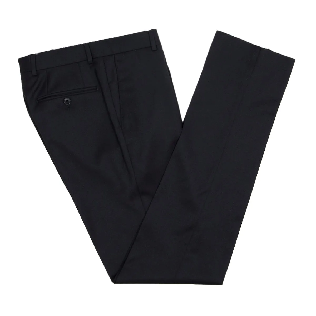 Navy Signature Super 110's Wool Regular Fit Trousers