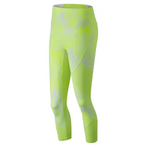 New Balance Womens Graphic Cool Crop Leggings - Green