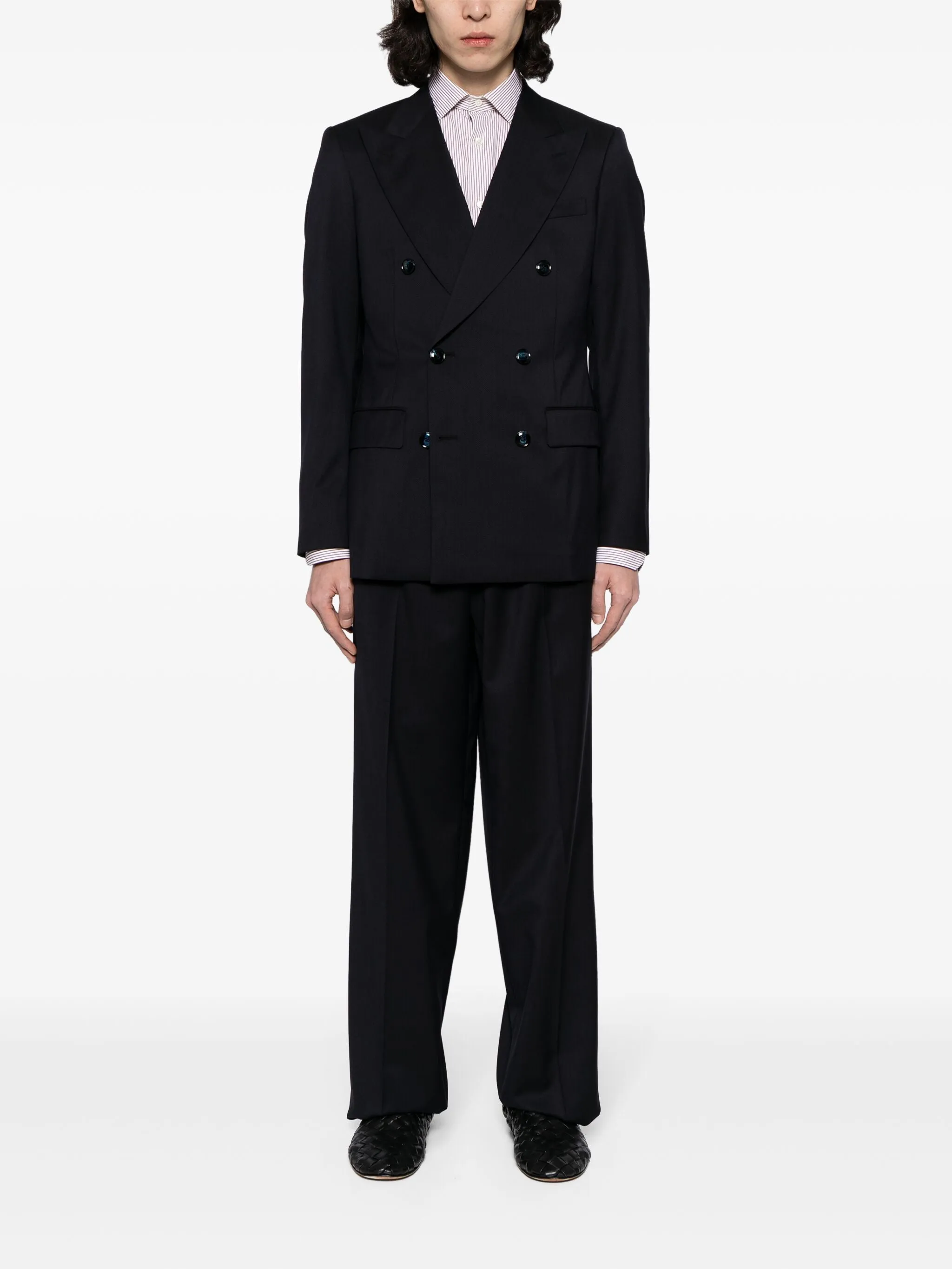 Peak-Lapel Double-Breasted Suit