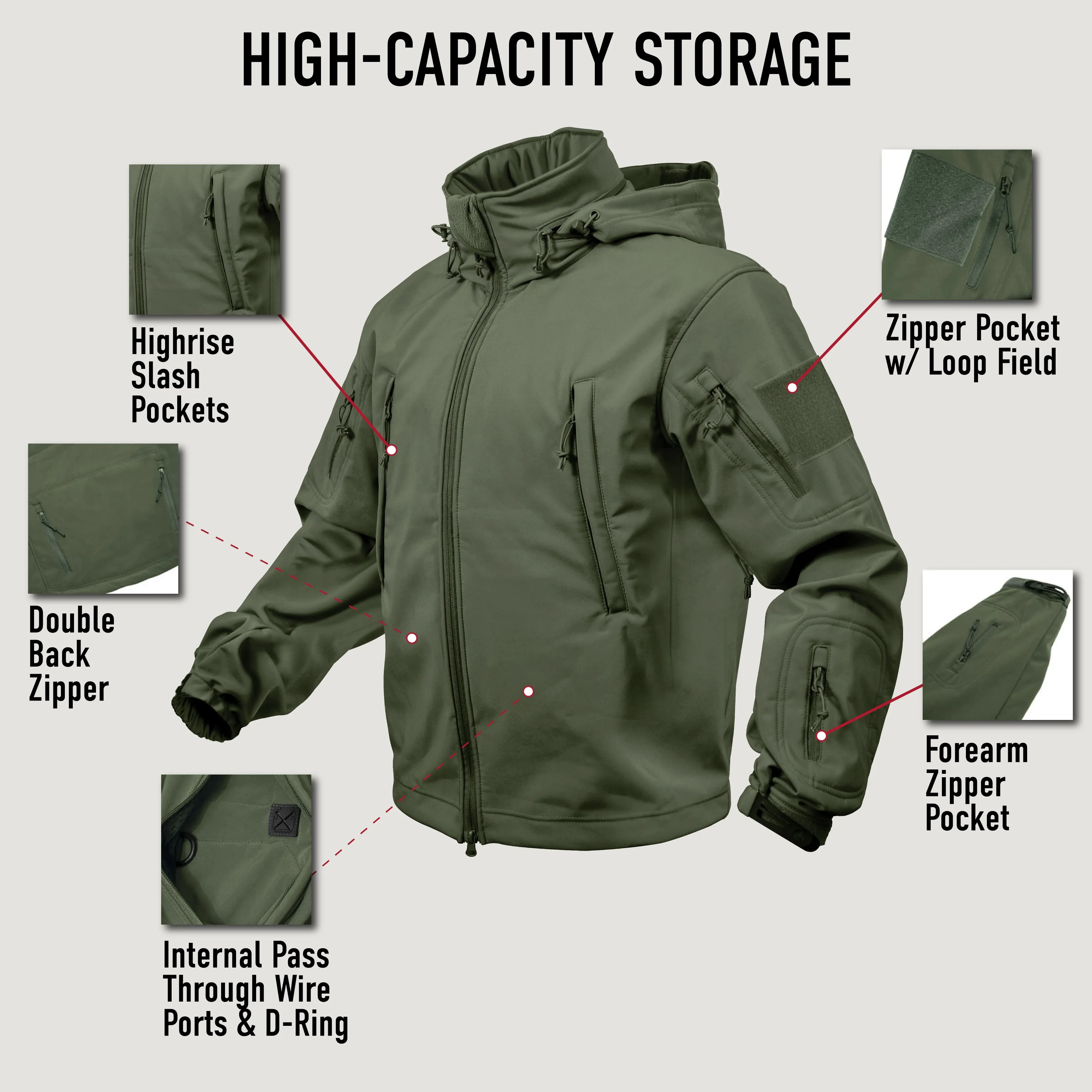 [Public Safety] Security Spec Ops Tactical Soft Shell Jackets