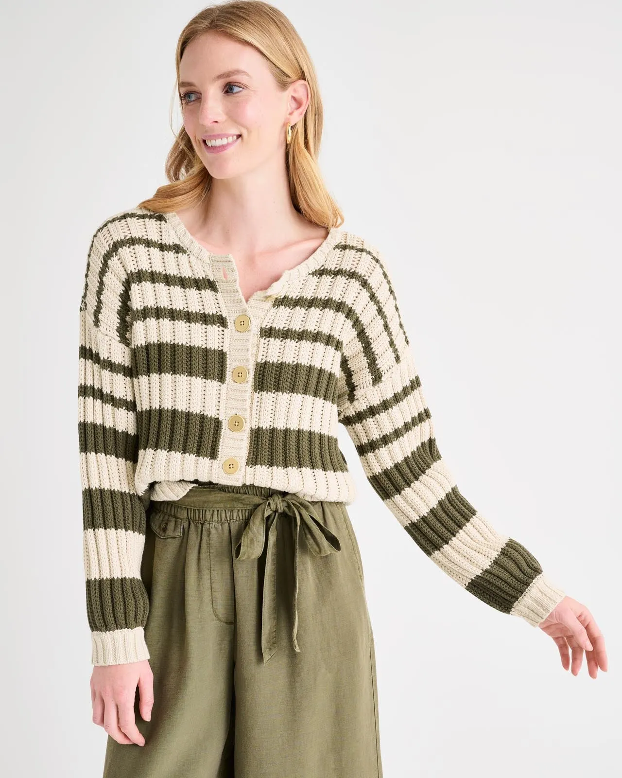 Splendid x Rachelove Striped Reversible Cardigan