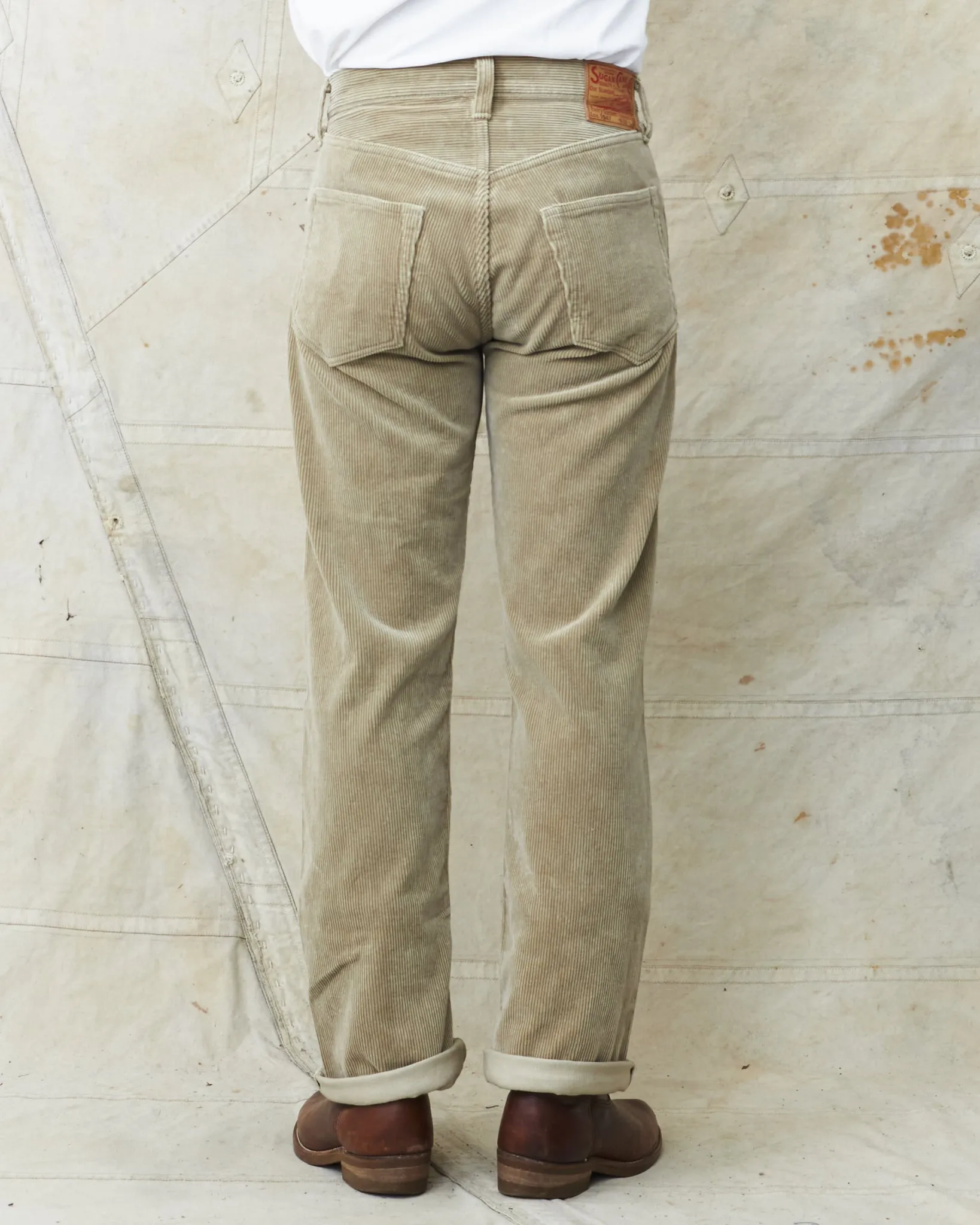 Sugar Cane 9W Corduroy 5-Pocket Pants 1947 Model Beige SC42422