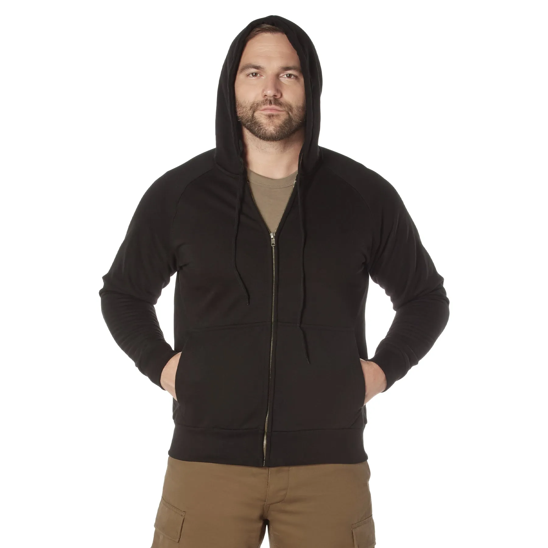 Thermal-Lined Zipper Hooded Sweatshirts