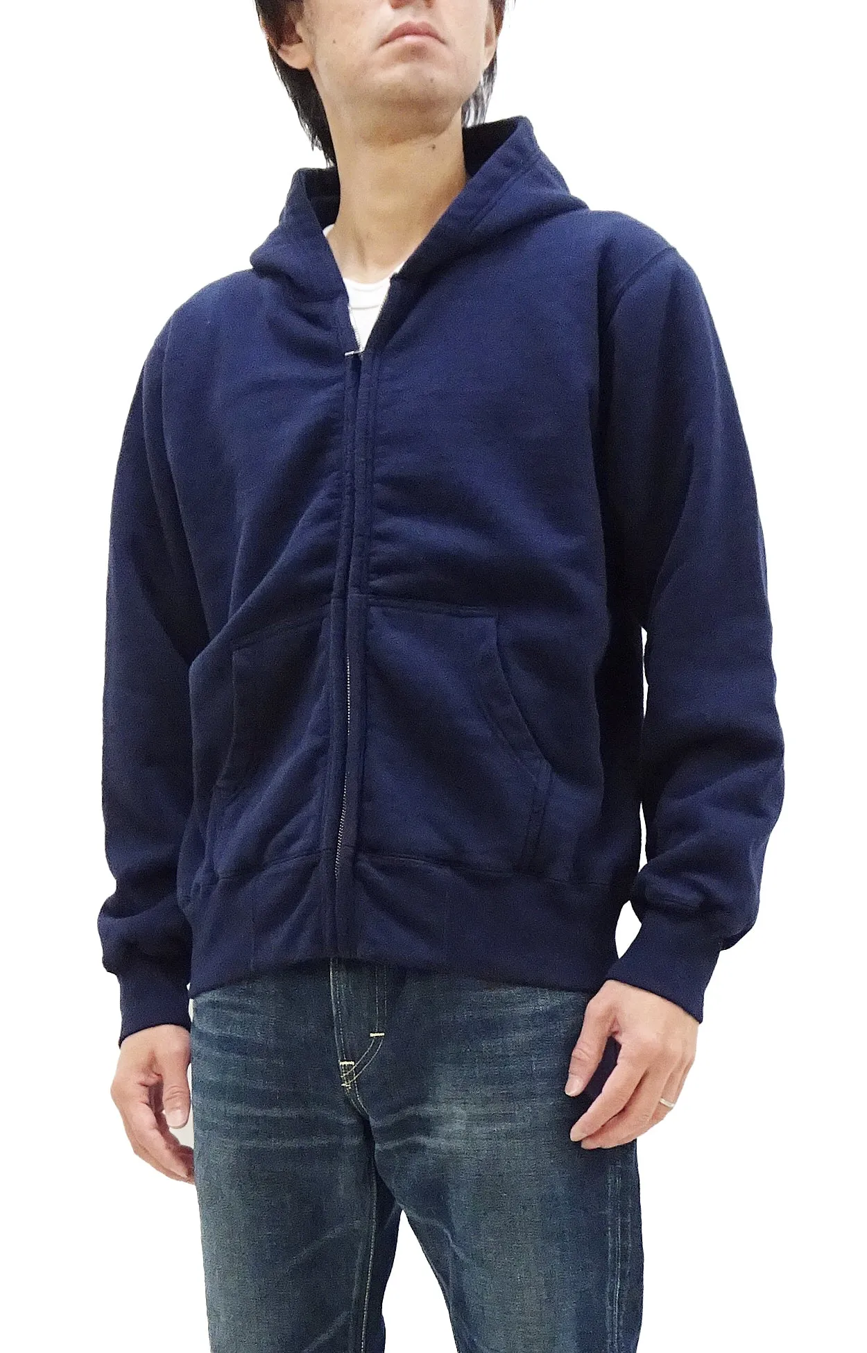 Whitesville Thermal Lined Hoodie Men's Heavy-Weight Plain Full Zip Hooded Sweatshirt WV69264 128 Navy-Blue