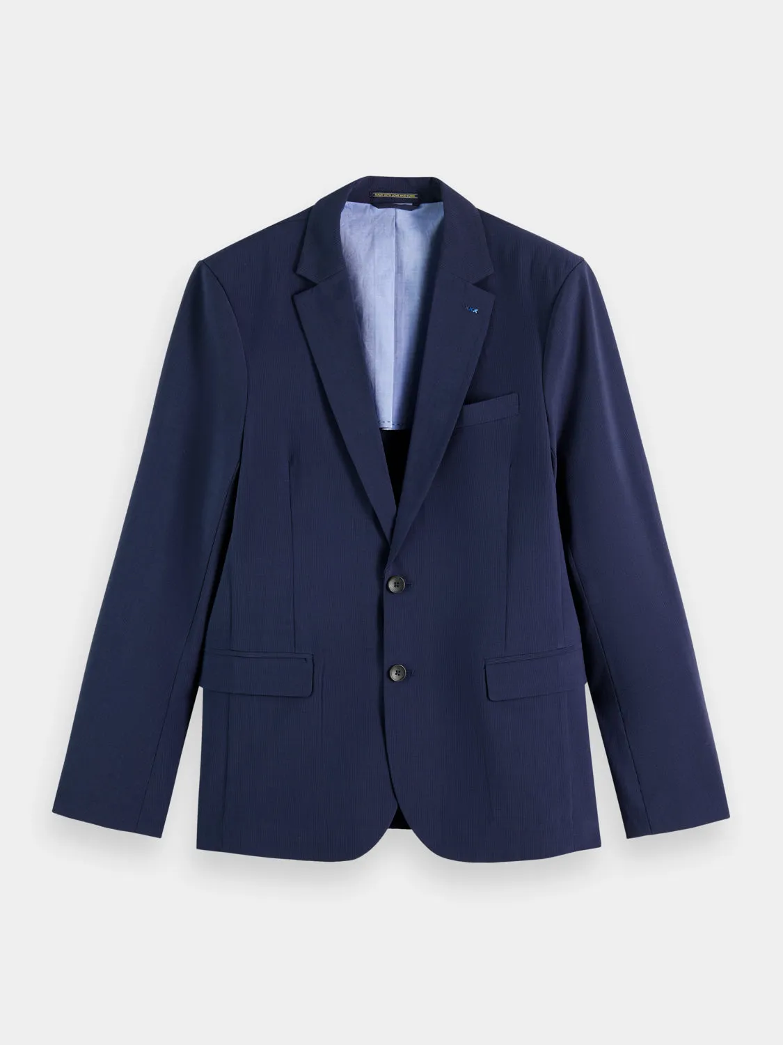 Wool-blend seersucker blazer