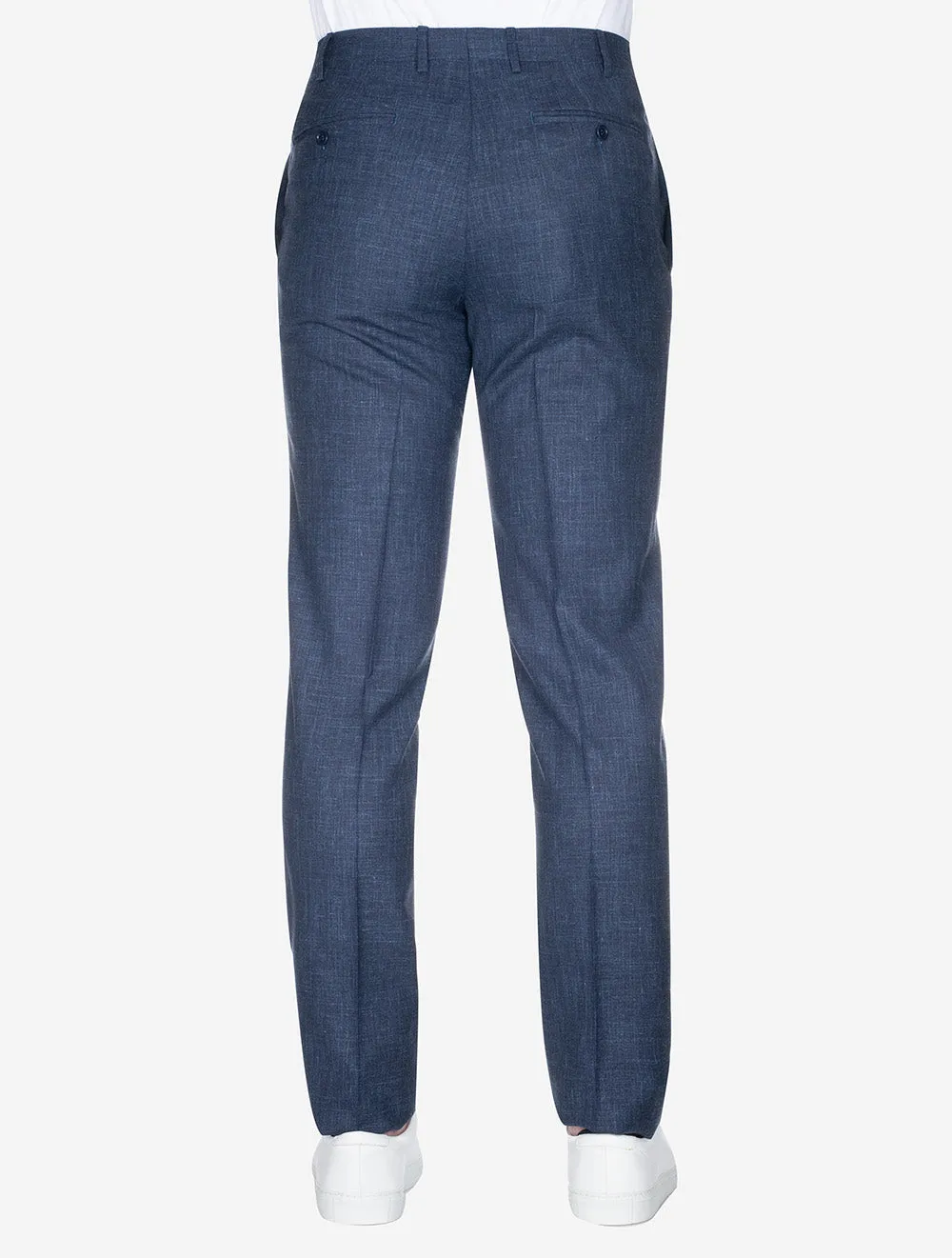 Wool Silk Linen Trouser Navy